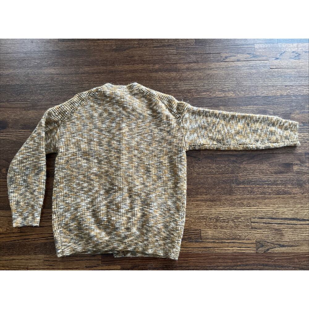 MADEWELL Womens Sweater Brown Space-Dyed WINSTEAD Cardigan Button Front Size S